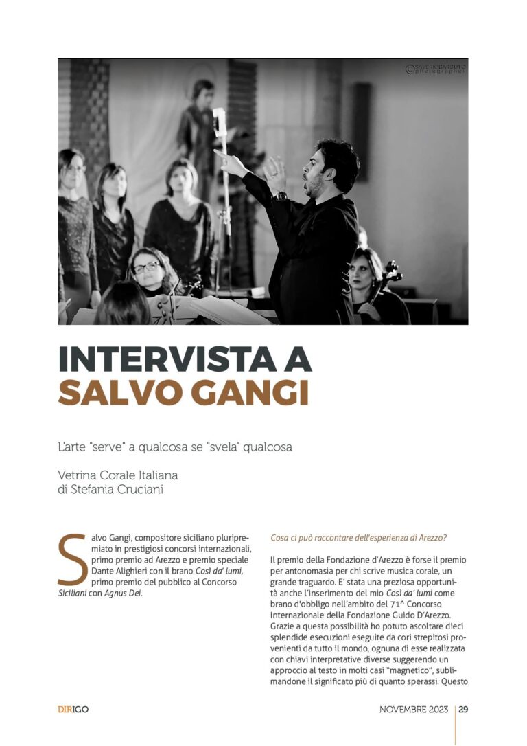 My interview appeared in DIRIGO magazine